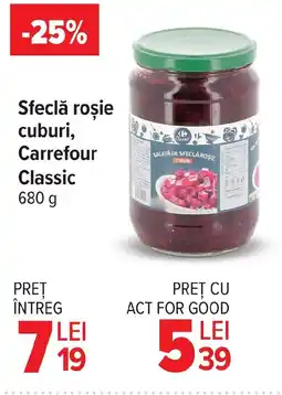 Carrefour Market Sfeclă roşie cuburi, Carrefour Classic Ofertă