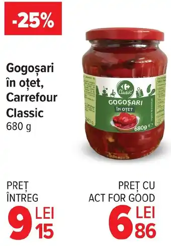 Carrefour Market Gogosari în oțet, Carrefour Classic Ofertă