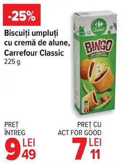 Carrefour Market Biscuiți umpluți cu cremă de alune, Carrefour Classic Ofertă