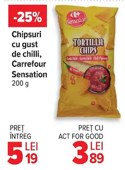 Carrefour Market Chipsuri cu gust de chilli, Carrefour Sensation Ofertă