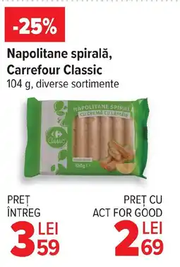 Carrefour Market Napolitane spirală, Carrefour Classic Ofertă