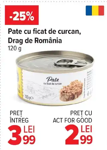 Carrefour Market Pate cu ficat de curcan, Drag de România Ofertă