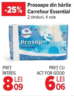 Carrefour Market Prosoape din hârtie Carrefour Essential Ofertă