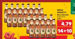 Kaufland BIRRA MORETTI Bere blondă 4,6% alcool Ofertă