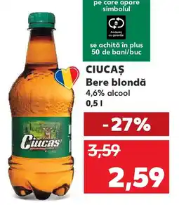 Kaufland CIUCAȘ Bere blondă 4,6% alcool Ofertă