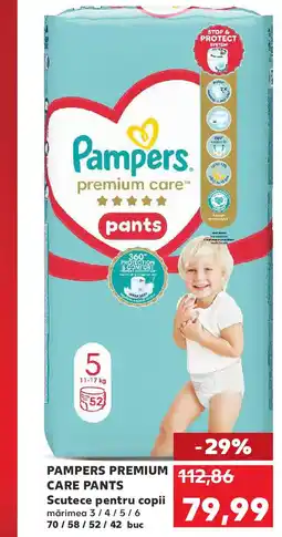 Kaufland PAMPERS PREMIUM CARE PANTS Scutece pentru copii Ofertă