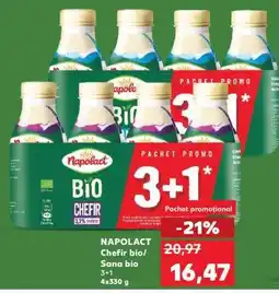 Kaufland NAPOLACT Chefir bio/ Sana bio 3+1 Ofertă