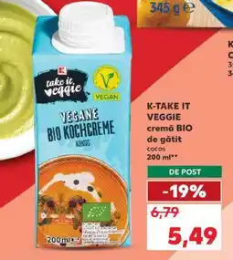 Kaufland K-TAKE IT VEGGIE cremă BIO de gătit cocos Ofertă