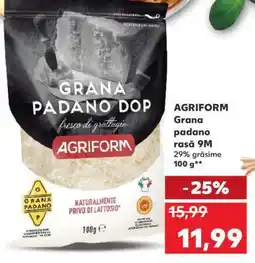 Kaufland AGRIFORM Grana padano rasă 9M Ofertă