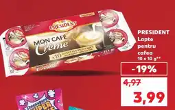Kaufland PRESIDENT Lapte pentru cafea Ofertă