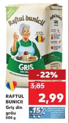 Kaufland RAFTUL BUNICII Griș din grâu 500 g Ofertă