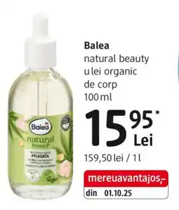 DM Balea natural beauty u lei organic de corp Ofertă