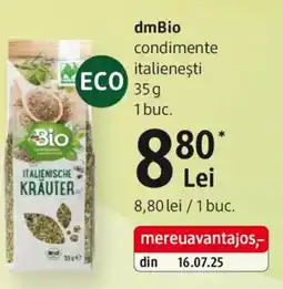 DM DmBio condimente italieneşti Ofertă