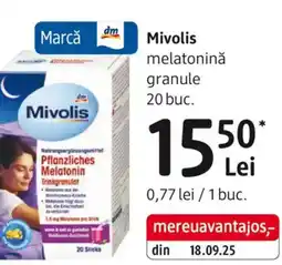 DM Mivolis melatonină granule Ofertă
