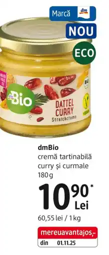 DM DmBio cremă tartinabilǎ curry şi curmale Ofertă
