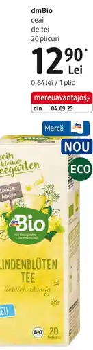 DM DmBio ceai de tei 20 plicuri Ofertă