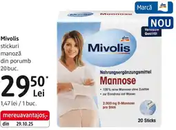 DM Mivolis stickuri manoză din porumb 20 buc. Ofertă