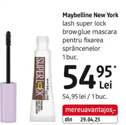 DM Maybelline New York lash super lock brow glue mascara pentru fixarea sprâncenelor Ofertă