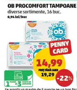 Penny OB ProComfort Tampoane Ofertă