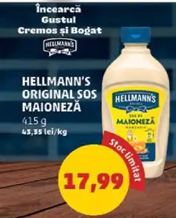 Penny HELLMANN'S ORIGINAL SOS MAIONEZĂ Ofertă