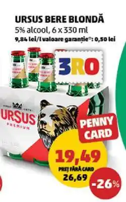Penny URSUS Bere blondă Ofertă