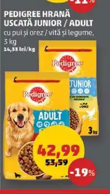 Penny PEDIGREE HRANĂ USCATĂ JUNIOR / ADULT Ofertă
