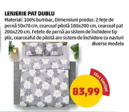 Penny LENJERIE PAT DUBLU Ofertă