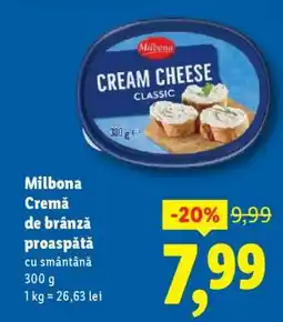 Lidl Milbona Cremă de brânză proaspătă Ofertă