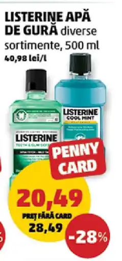 Penny LISTERINE Apă de gură Ofertă