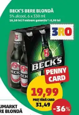 Penny BECK‘S Bere blondă Ofertă