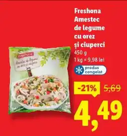 Lidl Freshona Amestec de legume cu orez și ciuperci Ofertă