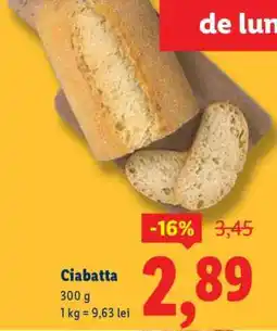 Lidl Ciabatta Ofertă
