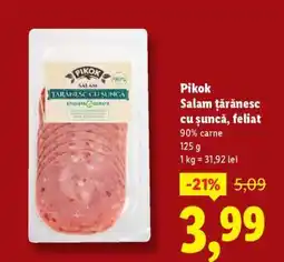 Lidl Pikok Salam țărănesc cu șuncă, feliat Ofertă