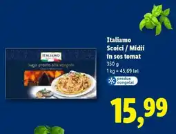 Lidl Italiamo Scoici / Midii în sos tomat Ofertă