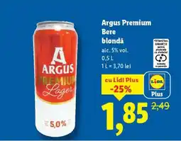 Lidl ARGUS PREMIUM Bere blondă Ofertă