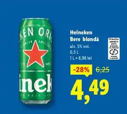 Lidl HEINEKEN Bere blondă Ofertă