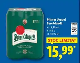 Lidl Pilsner Urquel Bere blondă Ofertă