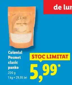 Lidl Colonial Pesmet clasic panko Ofertă