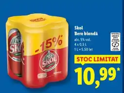 Lidl SKOL Bere blondă Ofertă