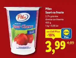 Lidl Pilos Iaurt cu fructe Ofertă