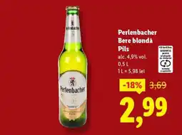 Lidl Perlenbacher Bere blondă Pils Ofertă