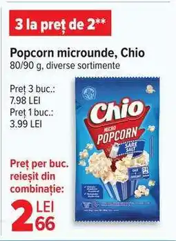 Carrefour Popcorn microunde Chio Ofertă