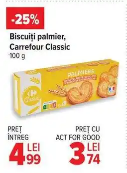 Carrefour Biscuiți palmier, Carrefour Classic Ofertă