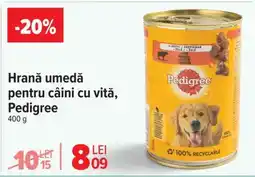 Carrefour Hrană umedă pentru câini cu vită Pedigree Ofertă