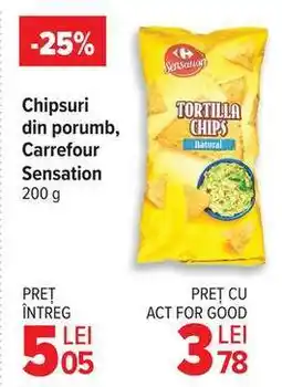 Carrefour Chipsuri din porumb, Carrefour Sensation Ofertă