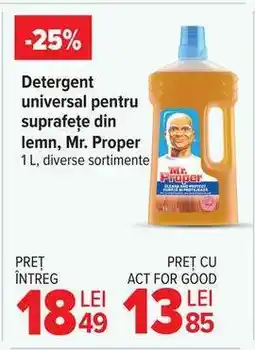Carrefour Detergent universal pentru suprafețe din lemn, Mr. Proper Ofertă