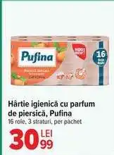 Carrefour Hârtie igienică cu parfum de piersică, Pufina Ofertă