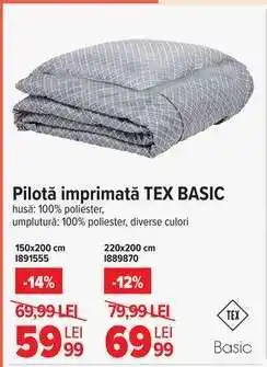 Carrefour Pilotă imprimată TEX BASIC Ofertă