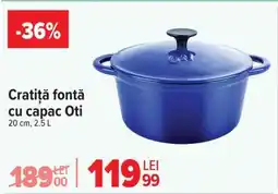 Carrefour Cratită fontă cu capac Oti Ofertă