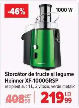 Carrefour Storător de fructe și legume Heinner XF-1000GRSP Ofertă